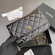 Chanel Woc Patent Black Gold Size 20x13x3cm - 6