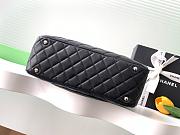 Chanel All Black Quilted Leather Cambon 27x10x15cm - 4