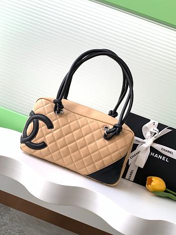 Chanel Beige Quilted Leather Cambon 27x10x15cm