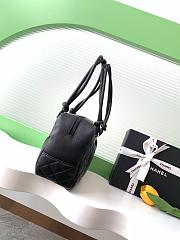 Chanel Black Quilted Leather Cambon 27x10x15cm - 3
