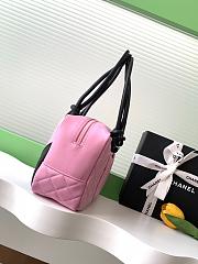 Chanel Pink Quilted Leather Cambon 27x10x15cm - 5