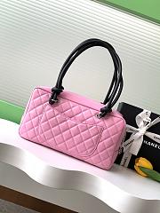 Chanel Pink Quilted Leather Cambon 27x10x15cm - 2