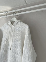 Dior Oversized Terry Cotton Jacquard Oblique Motif Hoodie - 5