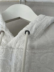 Dior Oversized Terry Cotton Jacquard Oblique Motif Hoodie - 6