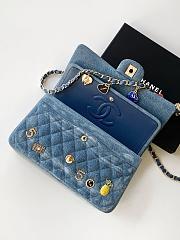 Chanel Blue in Denim Crossbody Bag Size 25CM - 3