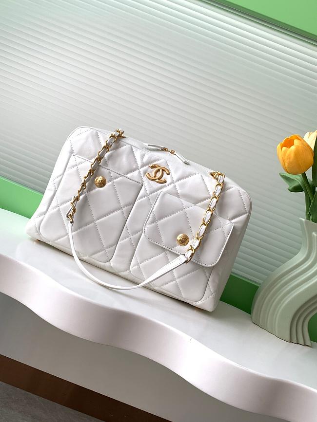 Chanel Bolsa De Mano Dama White 33x21x15cm - 1