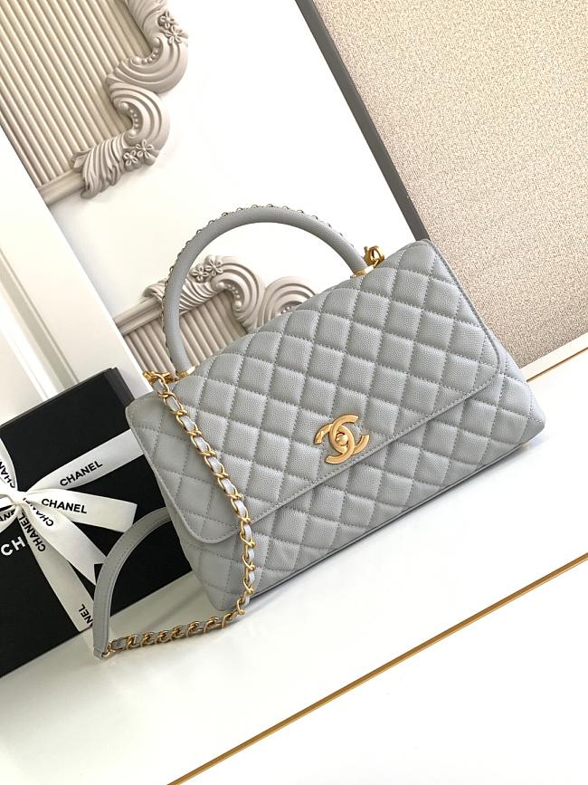Chanel Coco Handle Top Flap Grey Bag 29CM - 1