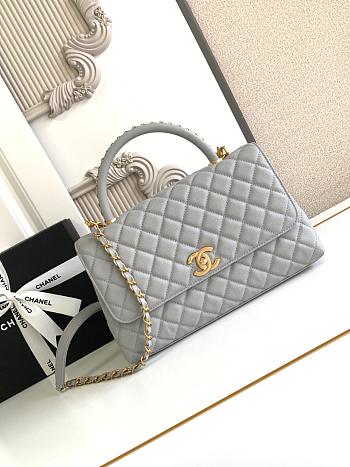 Chanel Coco Handle Top Flap Grey Bag 29CM