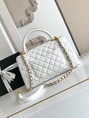 Chanel Coco Handle Top Flap White Bag 29CM - 6