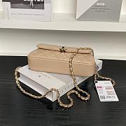 Chanel Flap Bag Metalic Beige Size 20×11×5cm - 6
