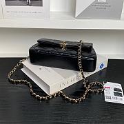 Chanel Flap Bag Metalic Black Size 20×11×5cm - 6