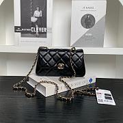 Chanel Flap Bag Metalic Black Size 20×11×5cm - 4