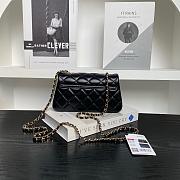 Chanel Flap Bag Metalic Black Size 20×11×5cm - 3