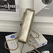 Chanel Flap Bag Metalic Gold Size 20×11×5cm - 6