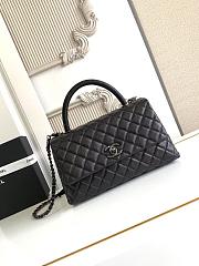 Chanel Flap Bag With Top Handle Lizard Coco 29×18×12cm - 1