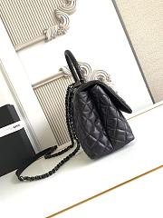 Chanel Flap Bag With Top Handle Lizard Coco 29×18×12cm - 6