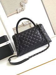Chanel Flap Bag With Top Handle Lizard Coco 29×18×12cm - 2