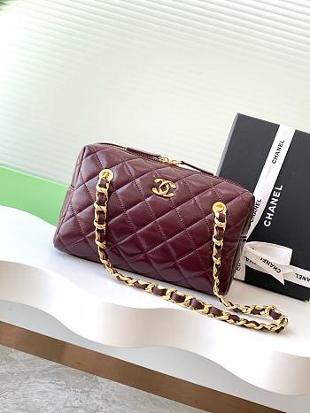 Chanel Handbag with LogoAS5125 Red 25x15x11cm