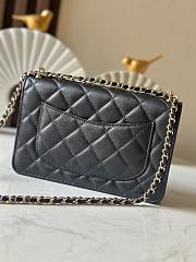 Chanel Lambskin Wallet with Chain Black Size 19x13x3cm - 6