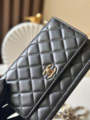 Chanel Lambskin Wallet with Chain Black Size 19x13x3cm - 3