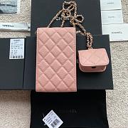 Chanel Phone Holder Lamb Pink Glitter 10x16.5x2cm - 3