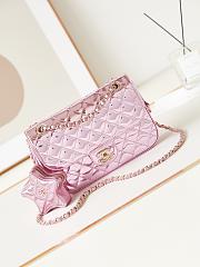 Chanel Pink Flap Mirror Bag with Star Size 24CM - 6