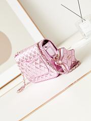 Chanel Pink Flap Mirror Bag with Star Size 24CM - 5