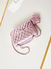 Chanel Pink Flap Mirror Bag with Star Size 24CM - 3