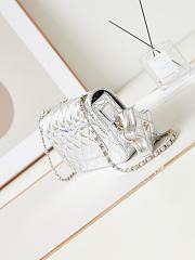 Chanel Silver Flap Mirror Bag with Star Size 24CM - 5