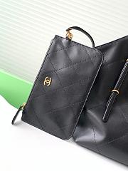 Chanel Shopping Bag Black Calfskin 31x47x11cm - 4
