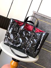 Chanel Tote Bag Black Leather Size 40CM - 6