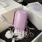 Chanel Purple Quilted Caviar Backpack 18x13x9cm - 3