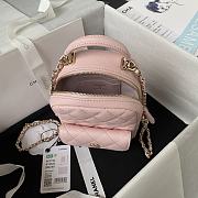 Chanel Pink Quilted Caviar Backpack 18x13x9cm - 2