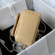 Chanel Yellow Quilted Caviar Backpack 18x13x9cm - 2