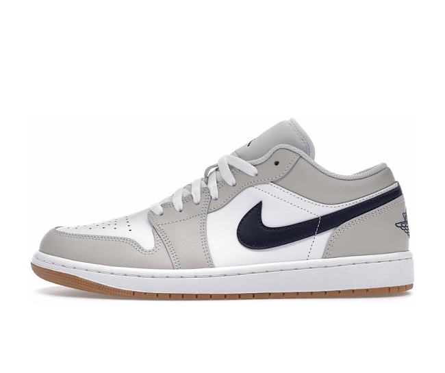 Air Jordan 1 Low Midnight Navy Neutral Grey 553558-146 - 1