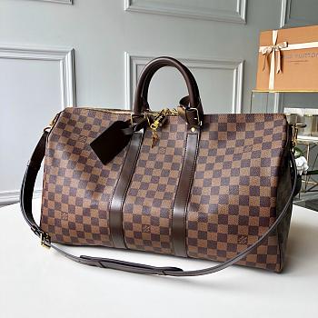 LV Keepall Bandoulière 50 Brown LV 41428 Size 50x23x29cm