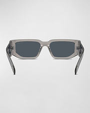 Prada Triangle Logo Bicolor Rectangle Sunglasses - 5