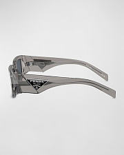 Prada Triangle Logo Bicolor Rectangle Sunglasses - 2