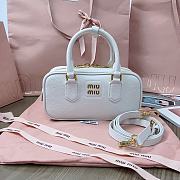Miu Miu Arcadie Leather Bag Gold White 22x10x7cm - 1