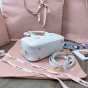 Miu Miu Arcadie Leather Bag Gold White 22x10x7cm - 6