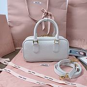 Miu Miu Arcadie Leather Bag Gold White 22x10x7cm - 4