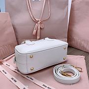 Miu Miu Arcadie Leather Bag White 22x10x7cm - 6