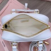 Miu Miu Arcadie Leather Bag White 22x10x7cm - 5