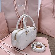 Miu Miu Arcadie Leather Bag White 22x10x7cm - 4