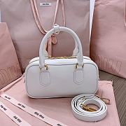 Miu Miu Arcadie Leather Bag White 22x10x7cm - 3
