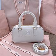 Miu Miu Arcadie Leather Bag White 22x10x7cm - 2