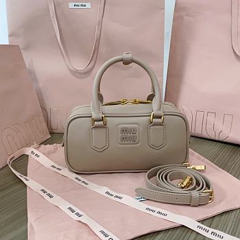 Miu Miu Arcadie Leather Bag Beige 22x10x7cm