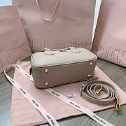 Miu Miu Arcadie Leather Bag Beige 22x10x7cm - 3
