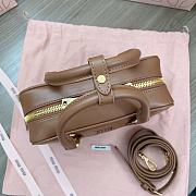 Miu Miu Arcadie Leather Bag Brown 22x10x7cm - 3