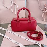 Miu Miu Arcadie Leather Bag Red 22x10x7cm - 6